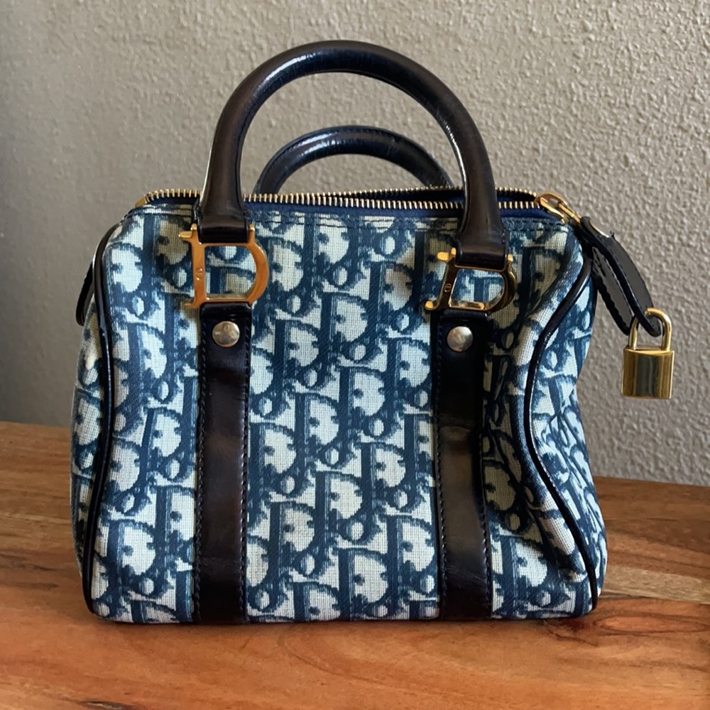 Dior Blue Oblique Jacquard Mini Bag